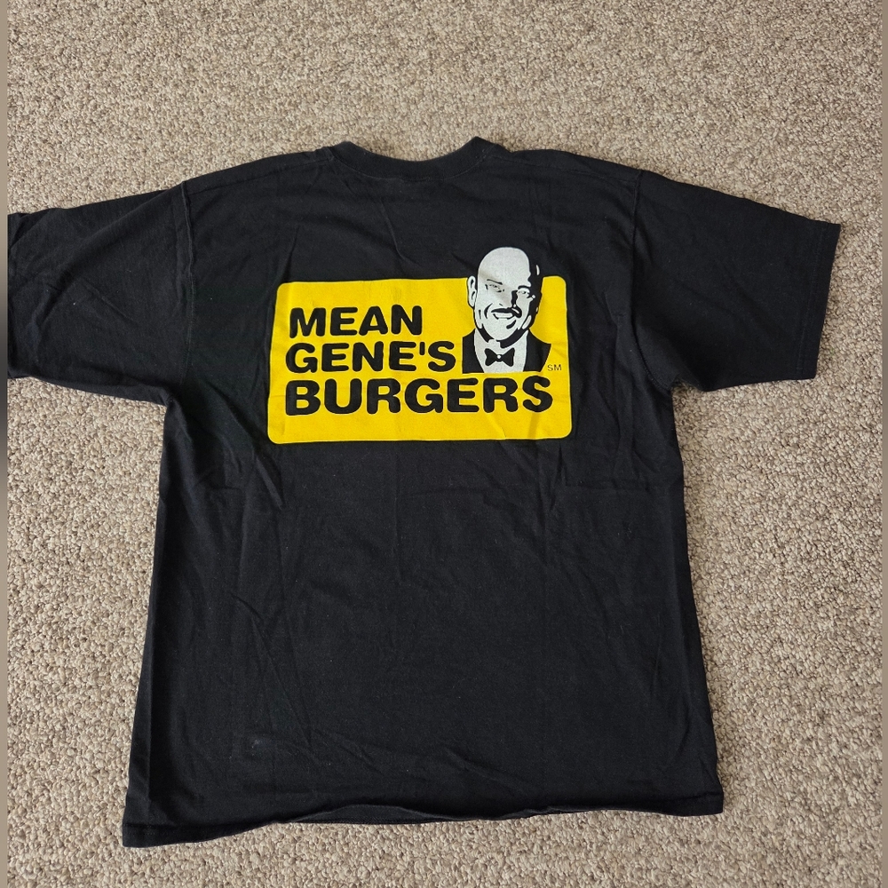Vtg 2000 Mean Genes‎ Burgers WWF WCW Bite Me T-Shirt size Large